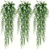 3ks Simulovaná Zelená Rostlina Závěsná na Zeď Simulovaný Eukalyptus Eukalyptus List Kamélie Ratan Chlorophytum Comosum Květinová Dekorace