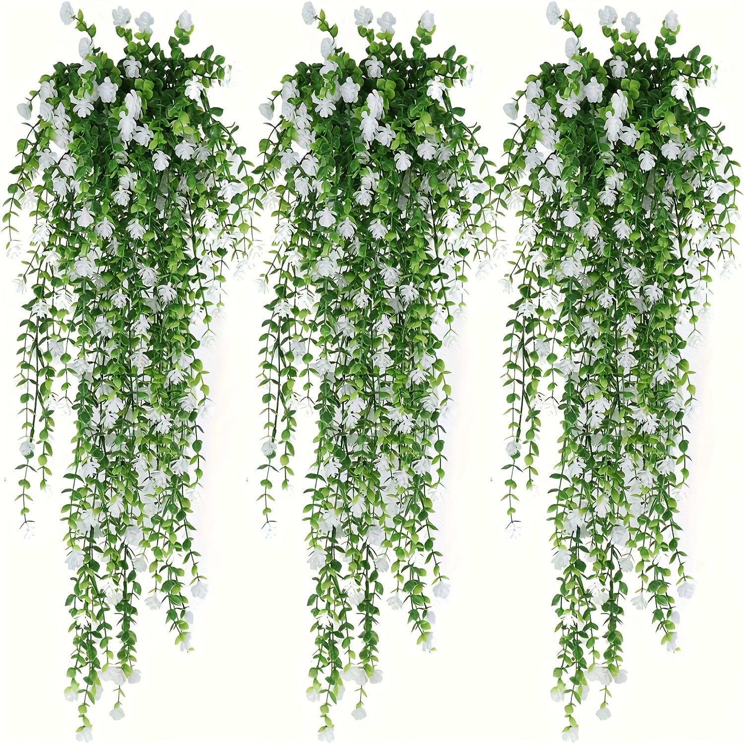 

3pcs Simulated Green Plant Wall Hanging Simulated Eucalyptus Eucalyptus Camellia Leaf Rattan Chlorophytum Comosum Floral Decoration 3PCS