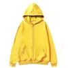 European & American Unisex Zip-Up Fleece Hoodie: Solid Color, Autumn/Winter Sportswear