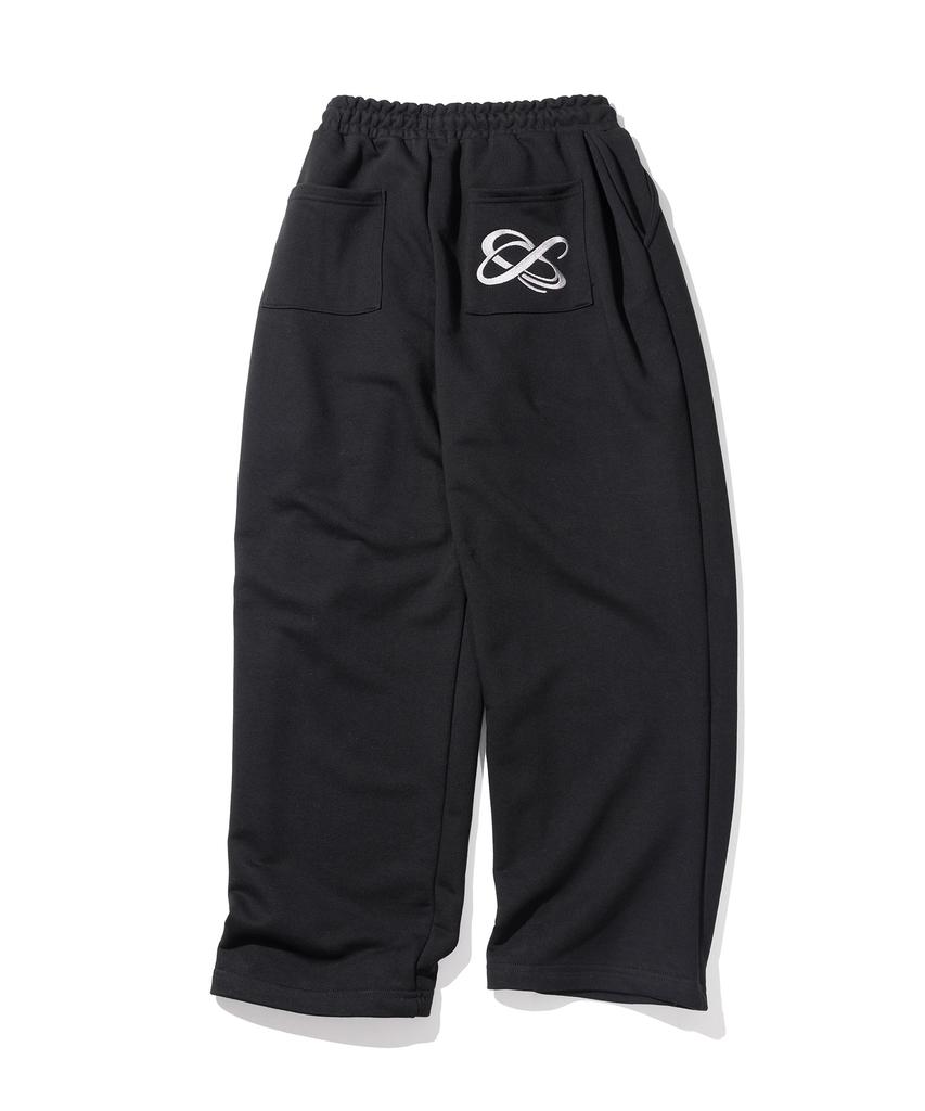 MASSNOUN Unmeasured Logo Double-Pleat Sweatpants Mfitp001-Bk