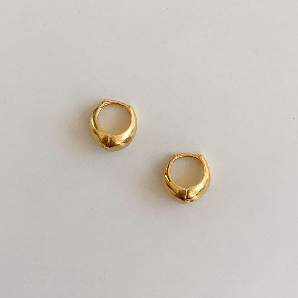 [ Modernlike / Headquarters genuine product ] 14K Gf silver ball one-touch earrings gold