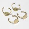10pcs 6-12mm Stainless Steel Craft Ring Cabochons Blank Base Setting Flat Bezel Tray DIY Jewelry Making Accessories Findings