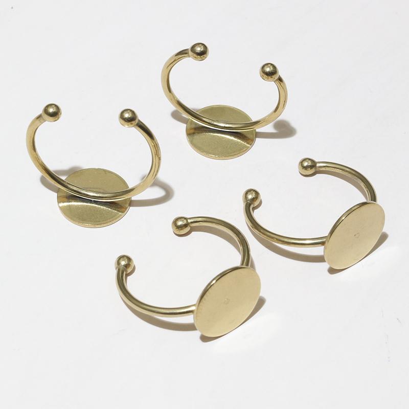10pcs 6-12mm Stainless Steel Craft Ring Cabochons Blank Base Setting Flat Bezel Tray DIY Jewelry Making Accessories Findings