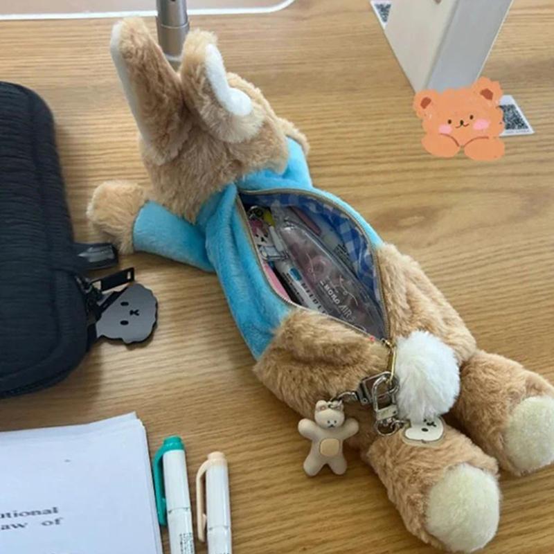 Plush Pencil Pouches School Office Stationeries Supply Bag Pen Box Pencil Case For Kids and Students Desktop Organizers