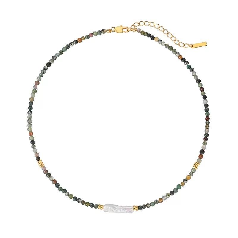 Women's Light Luxury Fashion Layered Green Crystal Collarbone Necklace