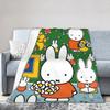 M-Miffys Cute Rabbit Blanket Cozy Soft  Throw Blankets for Bed 50x60 Inch Multiple Sizes Quilt