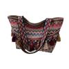 Ethnic Style Women Shoulder Crossbody Bag with Large Capacity Fashionable & Simple Tote Bag Women Commuting Tote Bag  Red