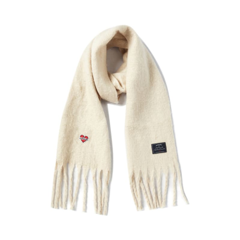 beyondcloset Normantic Logo Brush Garment Muffler Ivory