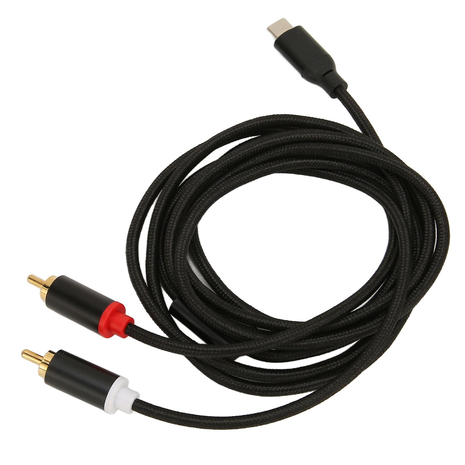 

Тип C к 2RCA Мужской кабель HiFi стерео позолоченный звуковой адаптер шнур для телефона планшета автомобильного радио 1m / 3.3ft