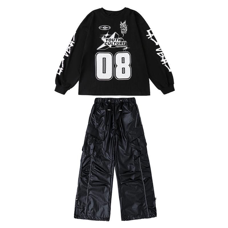 Modne ubrania Hip Hop dla dzieci - Chłopców i Dziewcząt - Fajny Streetwear na występ Sylwestrowy