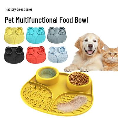 Anti-Choke Suction Cup Slow Feeder Bowl - Easy Clean, Food-Grade Silicone Pet Feeding Mat