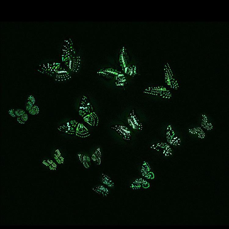 3D Luminous Double-Layer Magnetic Butterfly Wall Stickers for Indoor Decoration