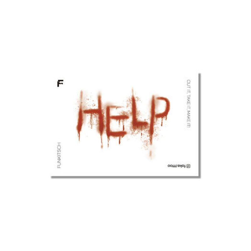 

Help Tattoo Sticker