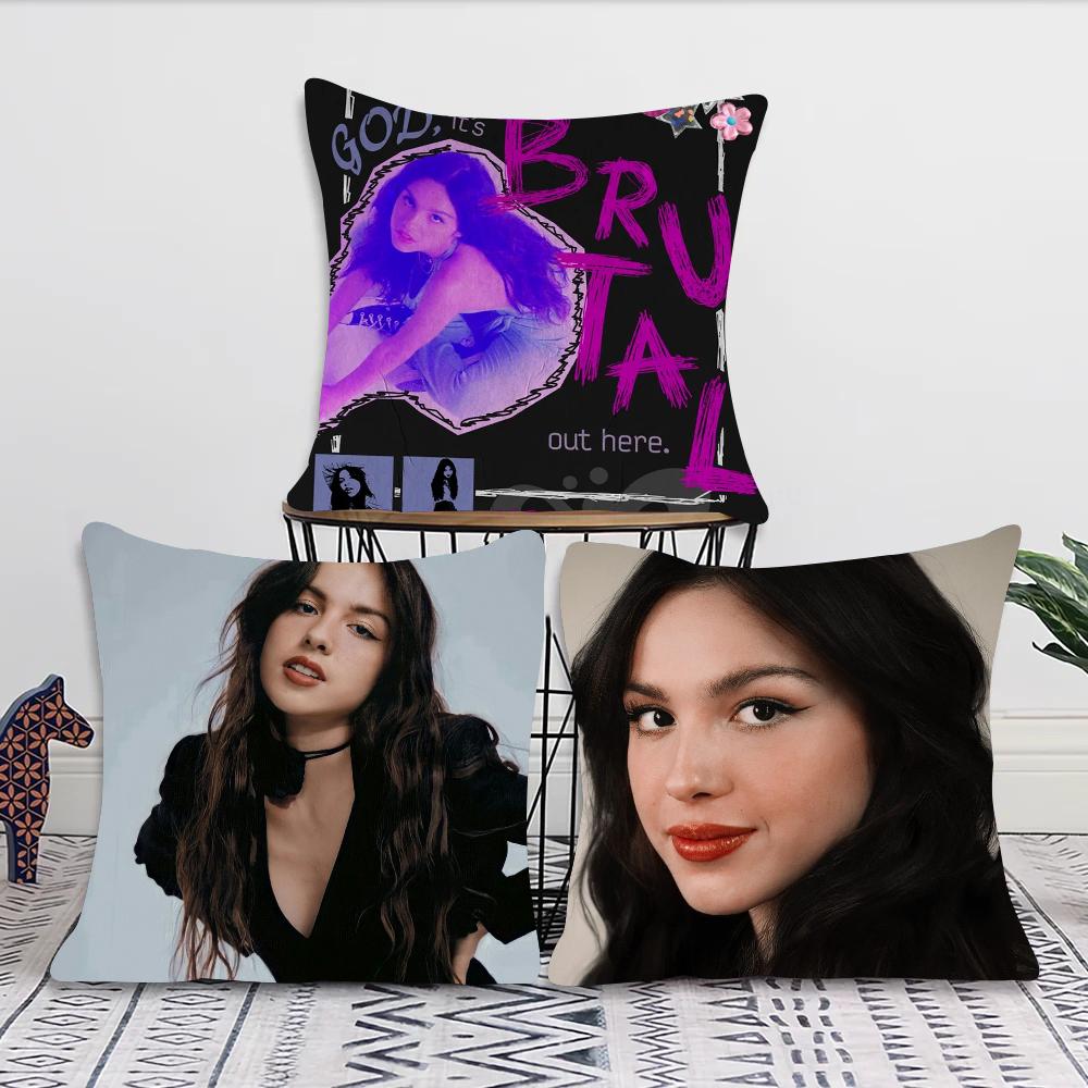 O-Olivia Singer R-Rodrigo Pillow Case Square Pillow Bedroom Sofa Leisure Comfort Cushion Car Living Room Home Decoration