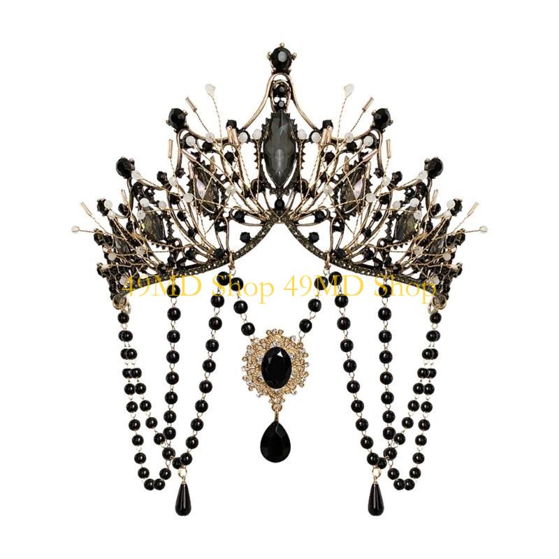49MD Exotic Princesses Tassels Crowns Mysterious Elegant Headpiece Queen Headbands