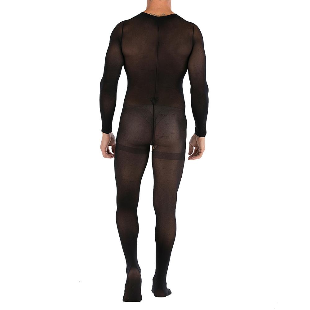Men Stockings Accessories Crotchless Full Body Jumpsuit
