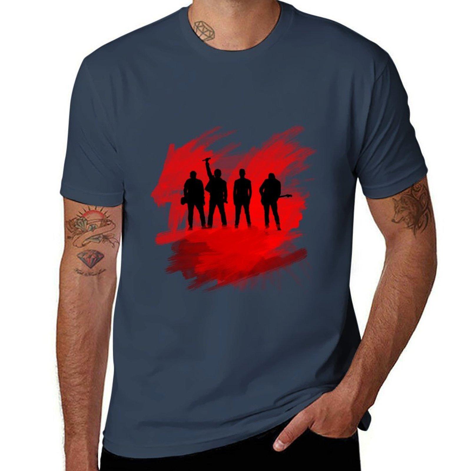 U2 Paint Silhouette Tshirt High Elasticity Sports Tshirt S