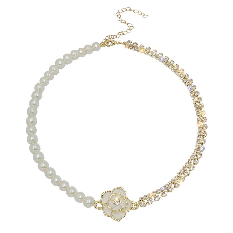 Camellia Pearl Necklace for Women - Unique Clavicle Chain, 2022 Trend