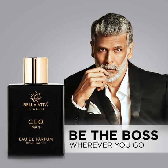 Bella Vita Luxury Ceo Men Gift Set With Charcoal Wood Body Wash 250 Ml ,Perfume100 Ml, No Gas Deo Body Parfum 150 Ml And Perfume Body Lotion 200 Ml