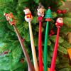 15pcs Christmas Rubber Soft Pen Christmas Style Student Stationery 0.5mm Neutral Pen for Writing Xmas Gift for Kids Navidad