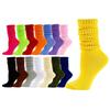 American Style Women's Thick Warm Slouch Socks - Solid Color, Spring and Autumn