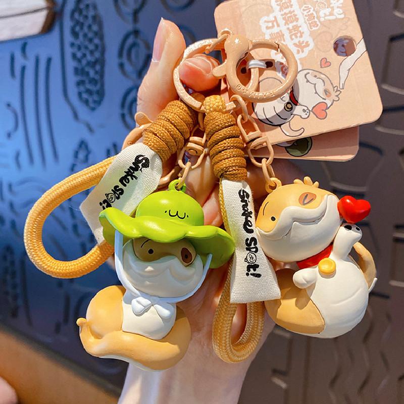 Diandian Snake Spot Keychain Cartoon Pendant New Year Mascot Backpack Decor Gift