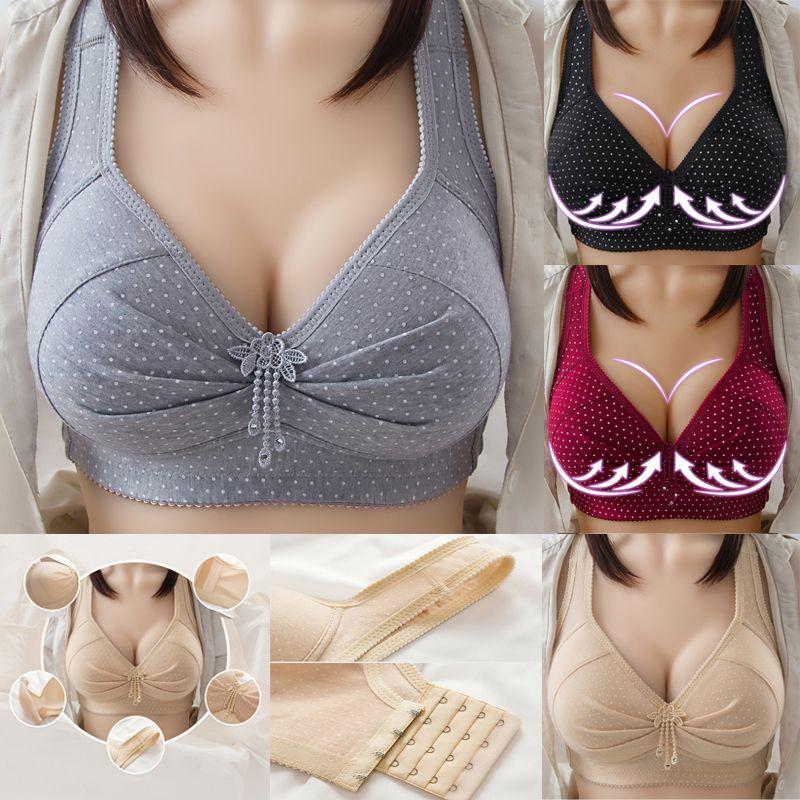Women Push Up Full Coverage Bra Deep-v Wireless Lace Bra For Comfortable All-day Wear