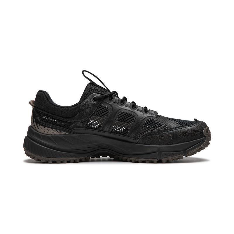 New LiNing CF Tracing Collection Elegance Lite RT Cushioning Wear Resistant Low Top Trekking Shoes Men's Black AHTU003-4