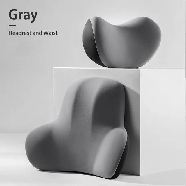 NEW Memory Foam Car Neck Pillow Protective Lumbar Back Support Breathable Car Headrest Cushion Relieve Stress Car Seat Pillow