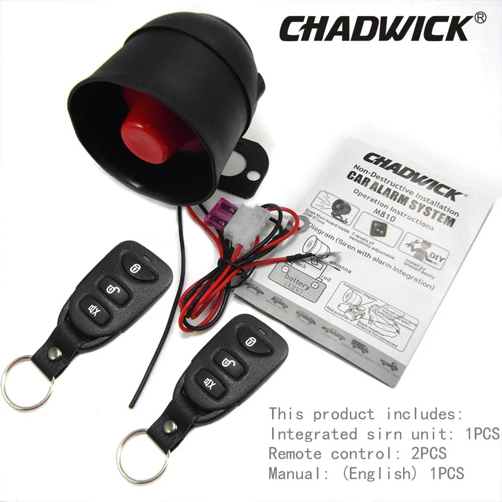Portable Universal 12V Vehicle Burglar Alarm Security Protection Auto Car Alarm System & 2 Remote Control Auto Burglar