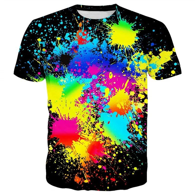 Men's Geometic Optical Illusion T Shirt 3D Print Short Sleeve Crew Neck Plus Size T Shirt For Men New In Mens Sport Tshirts