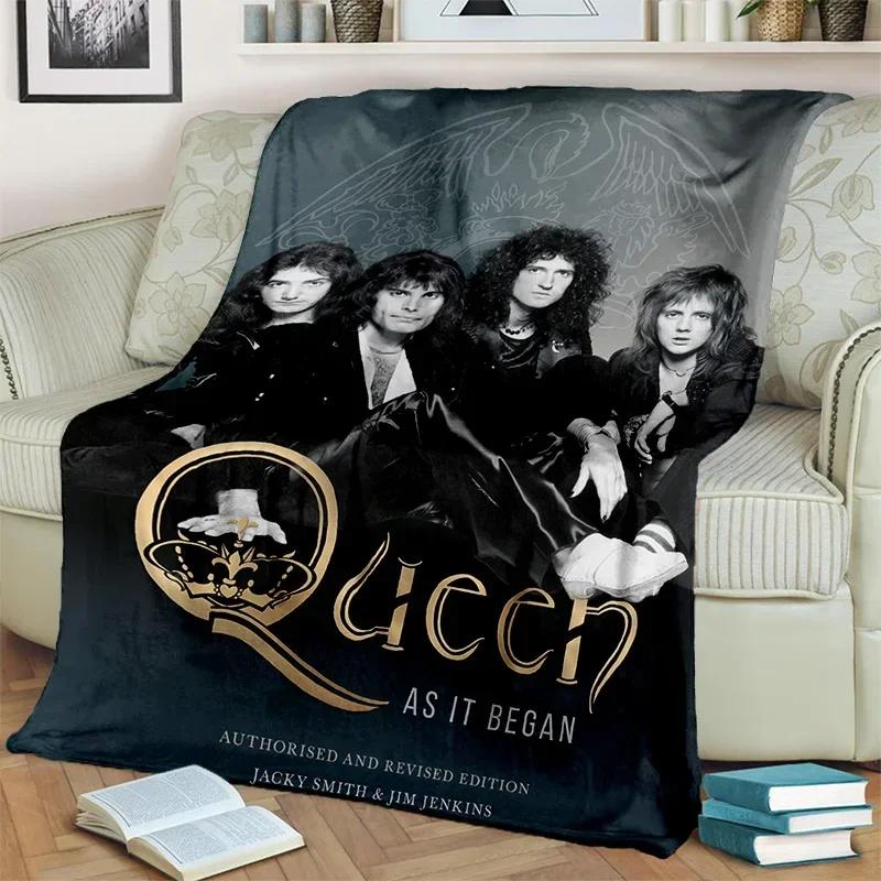

3D ковдра Queen-Rock-Band Freddie Mercury, м яка ковдра для дому, спальні, ліжка, дивана, пікніка, подорожі, офісного ковдра, дитячого 50x60in