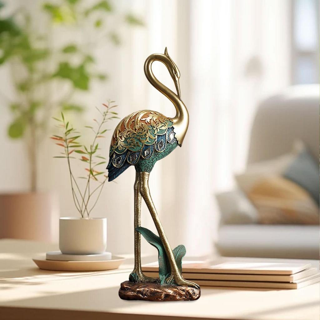 Animal Crane Statue Sculpture Resin