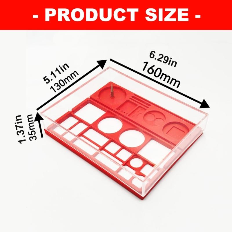 Detachable Watch Parts Storage Box for Repair Sorting, Tray Case for Small Screws Springs Gears and Daily Part Storage