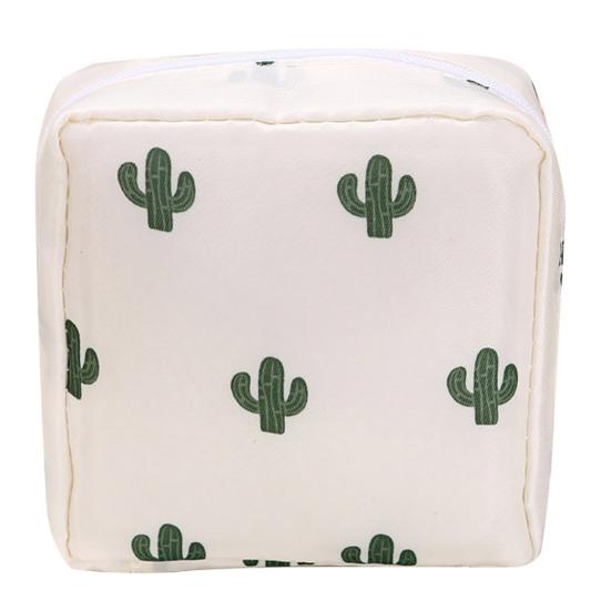 Úložný sáček na hygienické ubrousky Kreslený potisk Přenosný zip Velkokapacitní Kosmetické klíče na sluchátka Pouzdro na šperky Úložný obal na make-up