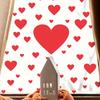 Reusable Red Heart Window & Wall Stickers-Glossy PVC Removable Decals,Multi-Surface-Valentine's Day, Wedding, Party Decorations