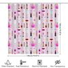 Pink Beauty Pattern Shower Curtain Waterproof Fabric Bathroom Decor For Women Girls