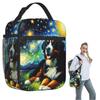 Sternennacht Berner Sennenhund Van Gogh Liebhaber Isolierte Lunchtasche für Frauen Kinder Essensboxen Thermische Lunchbox Tragetasche