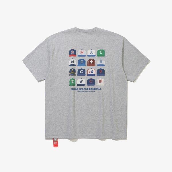 New Era Mlb Cap VinTage PosTer T shirT Gray 15147553