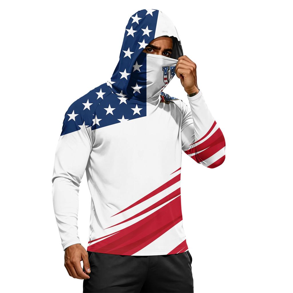 Men's Summer Quick-dryingLong-sleeved T-shirt Sun ClothingFishing FitnessSports Hded Long-sleeved Tp