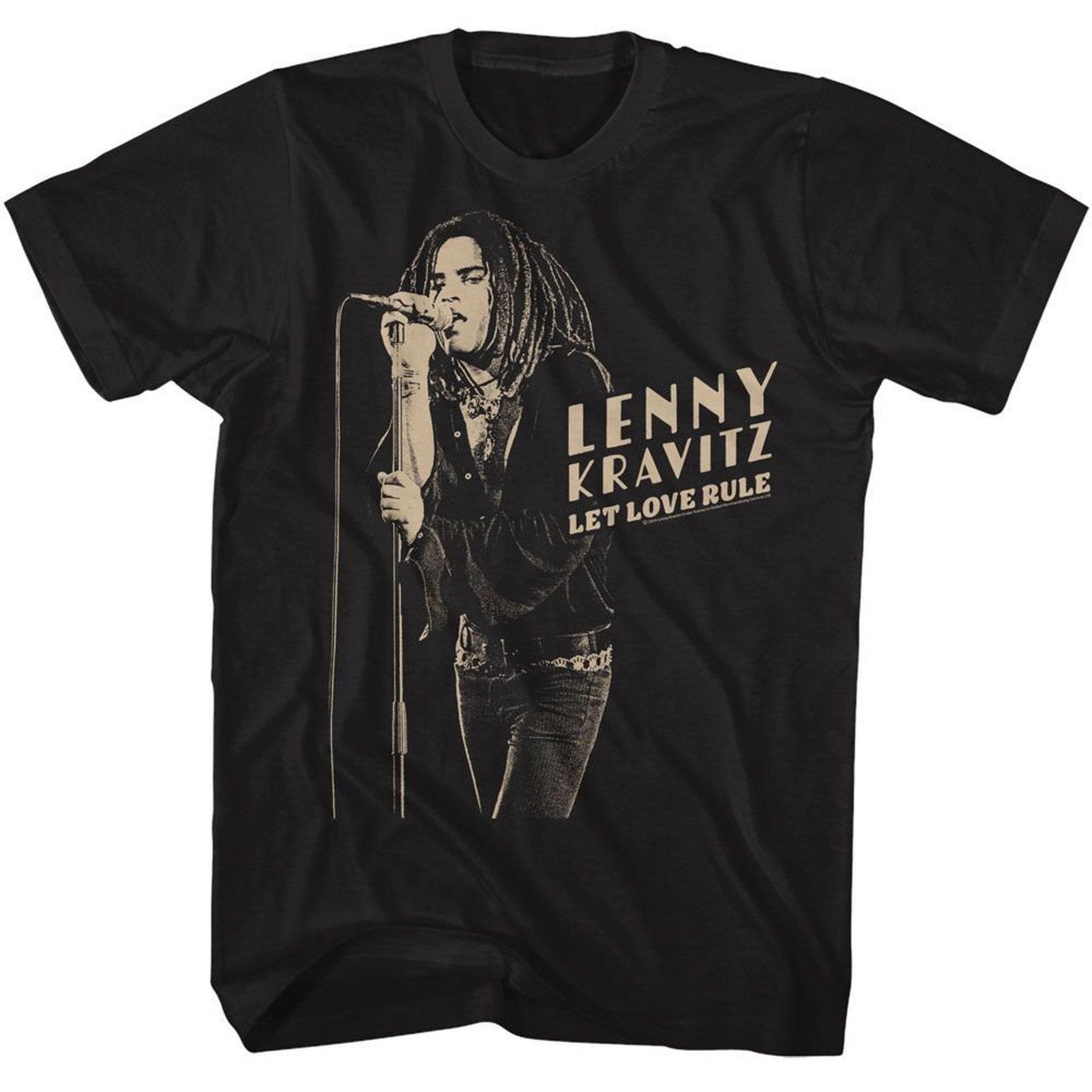 Lenny Kravitz Stark Microphone Black T-Shirt 3XL