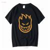Spitfire Wheels Bighead T Shirt Youth Medium Nwt Black Orange Cotton Skating Long Or Short Sleeves Vintage Washed Fashion