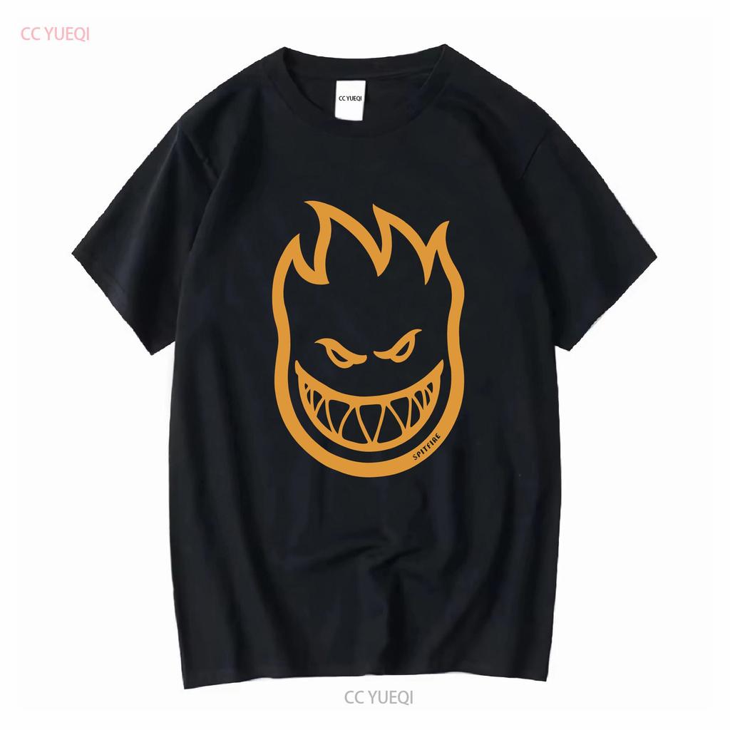 Spitfire Wheels Bighead T Shirt Youth Medium Nwt Black Orange Cotton Skating Long Or Short Sleeves Vintage Washed Fashion