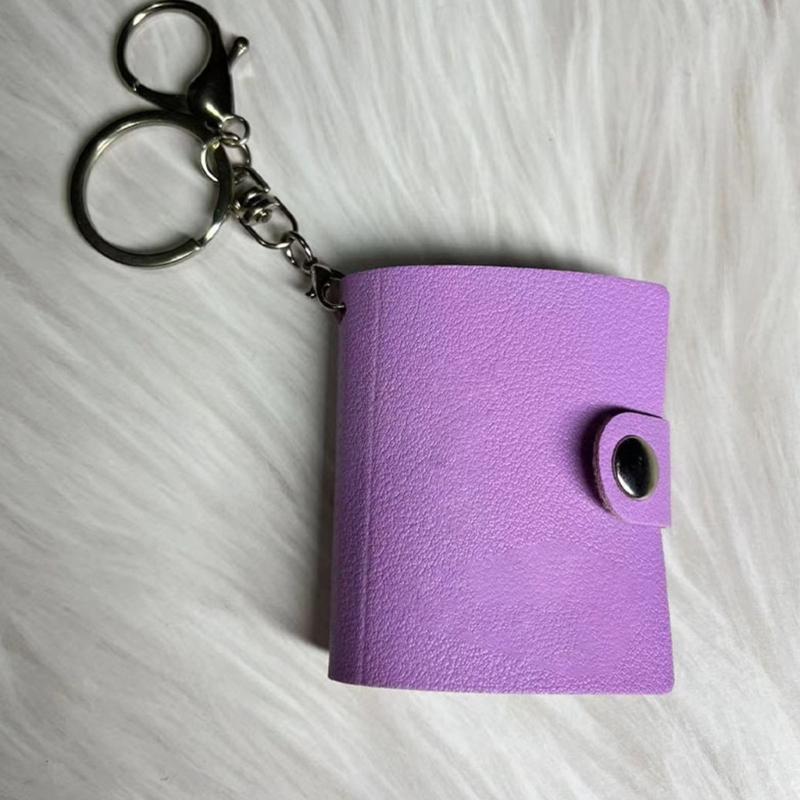 Photocard Binder Album Mini Photo Album with Keychains Mini Photo Card Books Holder with Pendants DIY Keychian 40 Pocket