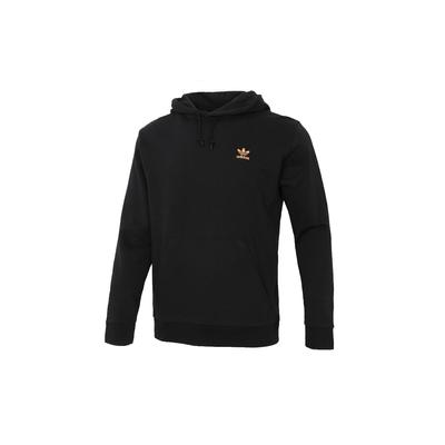 adidas Originals Trefoil Gold Logo Hoodie Sweatshirt Men Tops Black GP0932