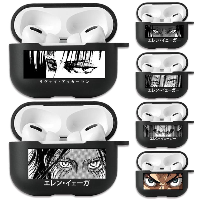 

Мягкий силиконовый чехол Attack on Titan Eyes для Airpods Pro 3 2 1 Shingeki No Kyojin Levi Eren Yeager, чехлы для наушников Airpod Cover