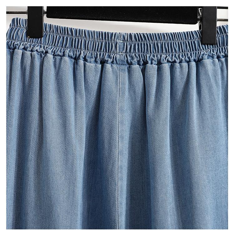 MOJTA Women Spring Autumn Plus Size Casual Loose Pants Hight Waist Jeans