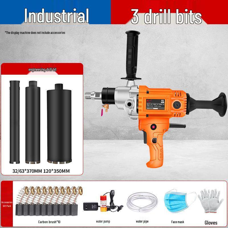 High-Power Handheld Wet/Dry Core Drill for Concrete and Water Drilling