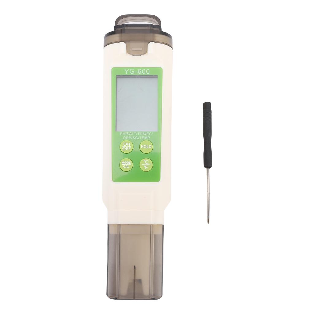 7 in 1 Water Quality Tester PH EC TDS SG Salt ORP Temperature IP66 Rating Digital Water Quality Meter for Pool Aquarium