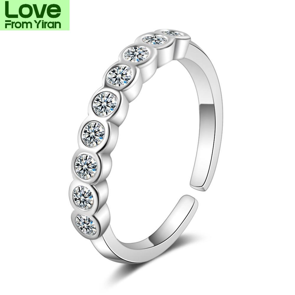 

Кольца для помолвки из стерлингового серебра 925 пробы с круглой огранкой, сверкающие цирконии, свадебные украшения, роскошное однорядное кольцо для женщин